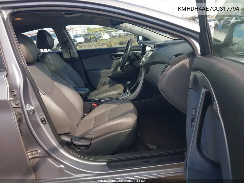 2012 HYUNDAI ELANTRA VIN KMHDH4AE7CU317794 — фото 5