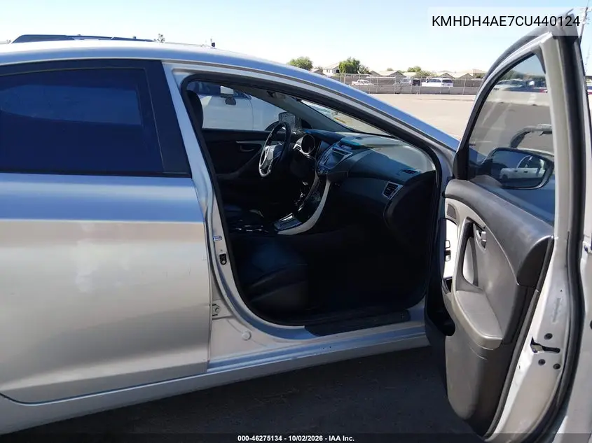 2012 HYUNDAI ELANTRA VIN KMHDH4AE7CU440124 — фото 5