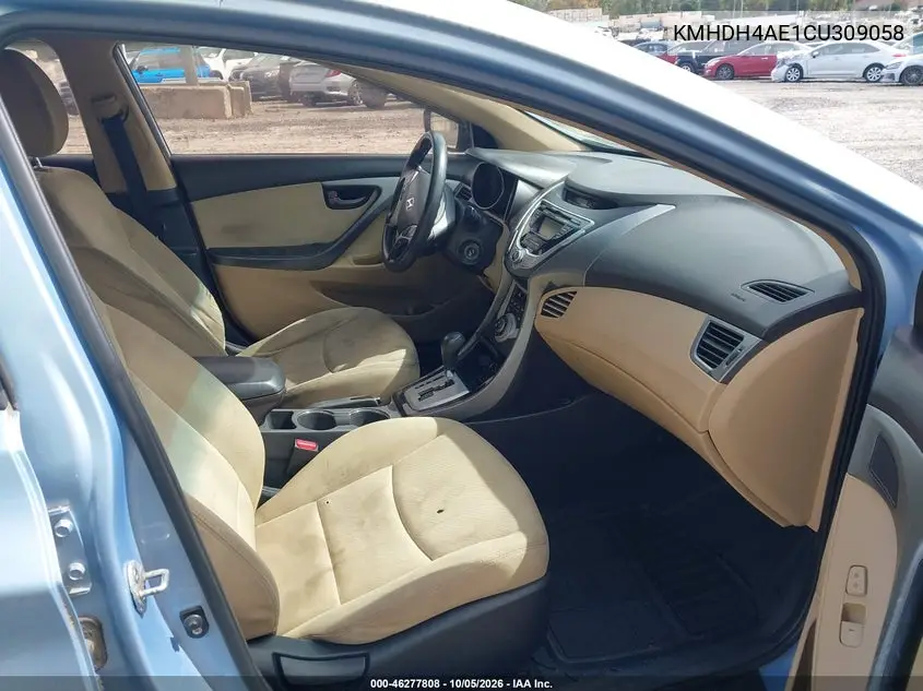 2012 HYUNDAI ELANTRA VIN KMHDH4AE1CU309058 — фото 5