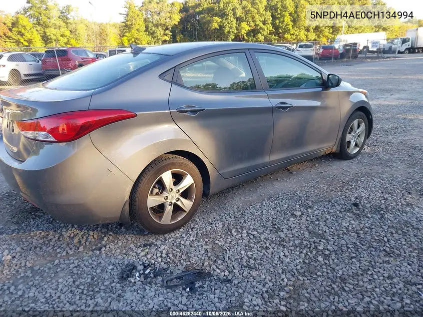 2012 HYUNDAI ELANTRA VIN 5NPDH4AE0CH134994 — фото 4
