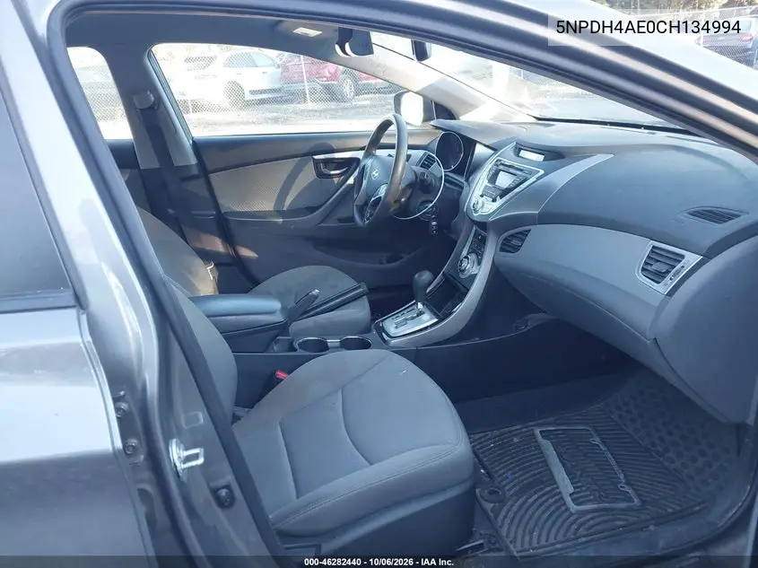 2012 HYUNDAI ELANTRA VIN 5NPDH4AE0CH134994 — фото 5