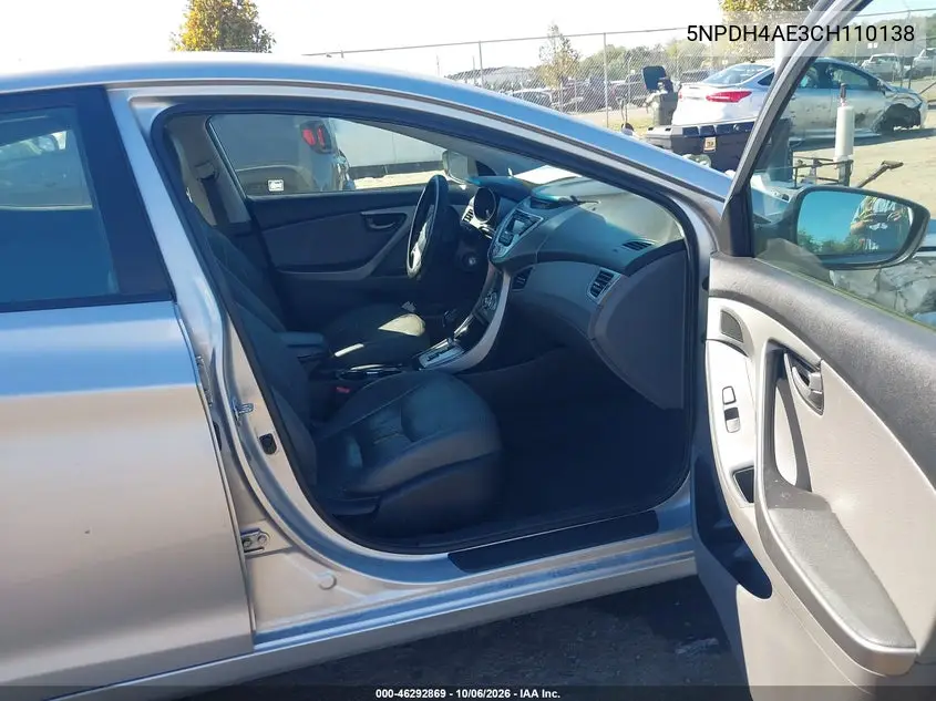 2012 HYUNDAI ELANTRA VIN 5NPDH4AE3CH110138 — фото 5