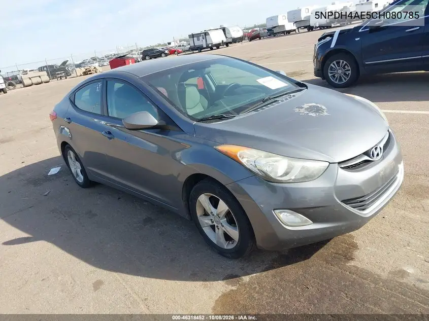 HYUNDAI ELANTRA 2012, VIN 5NPDH4AE5CH080785