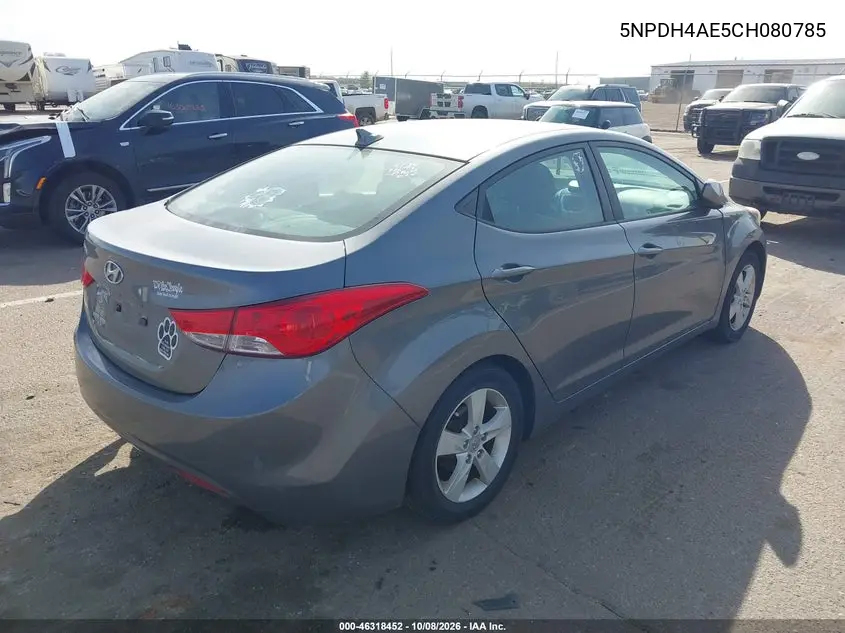 2012 HYUNDAI ELANTRA VIN 5NPDH4AE5CH080785 — фото 4
