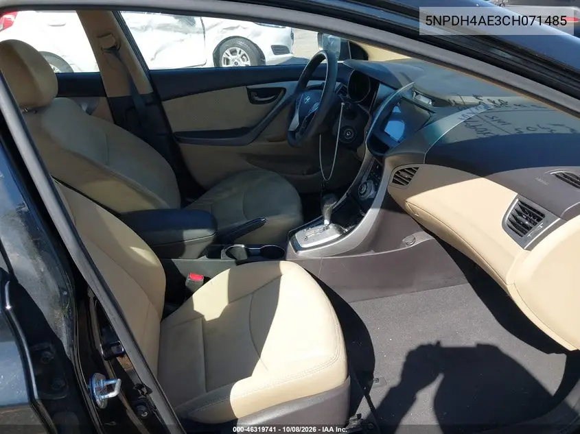 2012 HYUNDAI ELANTRA VIN 5NPDH4AE3CH071485 — фото 4