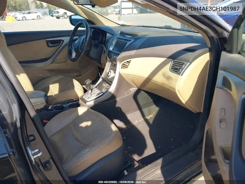 2012 HYUNDAI ELANTRA VIN 5NPDH4AE3CH101987 — фото 5