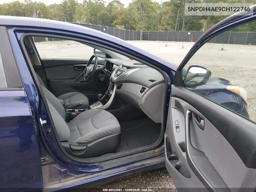 2012 HYUNDAI ELANTRA VIN 5NPDH4AE9CH122746 — фото 5