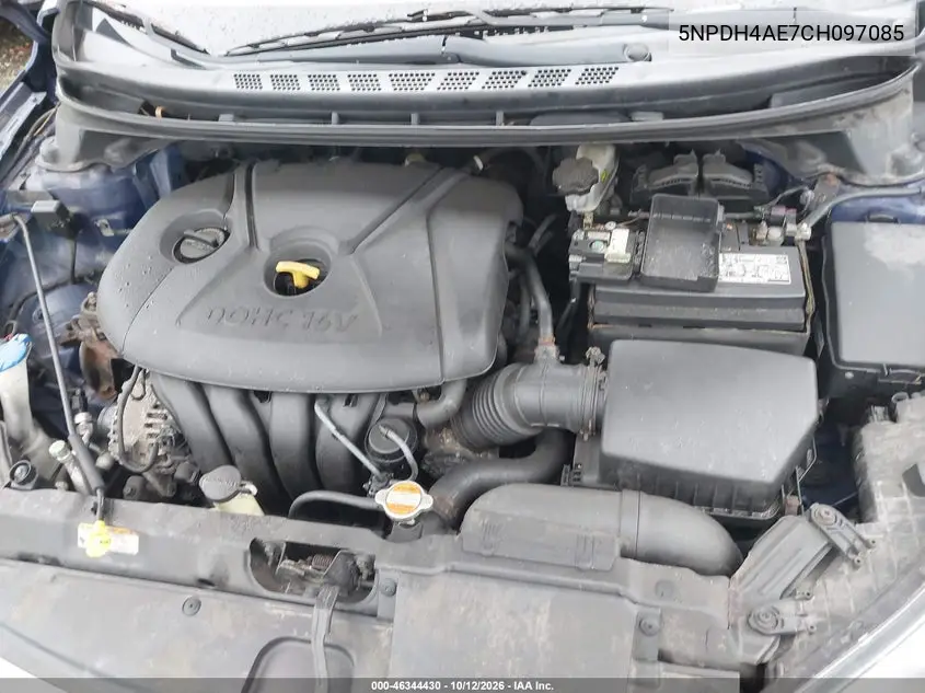 2012 HYUNDAI ELANTRA VIN 5NPDH4AE7CH097085 — фото 10