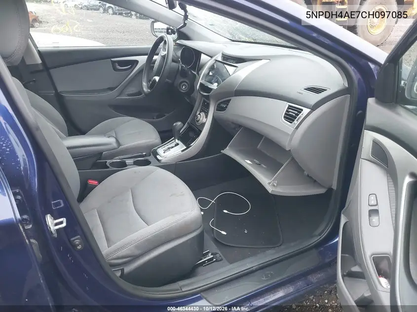 2012 HYUNDAI ELANTRA VIN 5NPDH4AE7CH097085 — фото 5