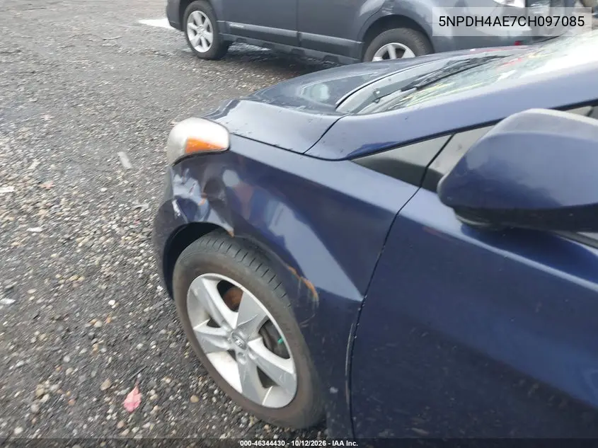 2012 HYUNDAI ELANTRA VIN 5NPDH4AE7CH097085 — фото 6