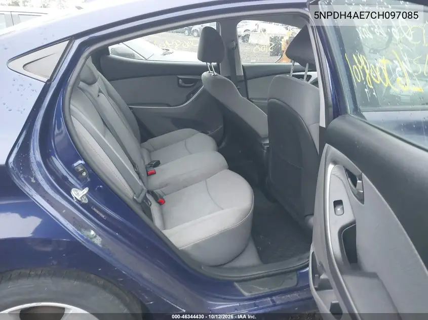 2012 HYUNDAI ELANTRA VIN 5NPDH4AE7CH097085 — фото 8