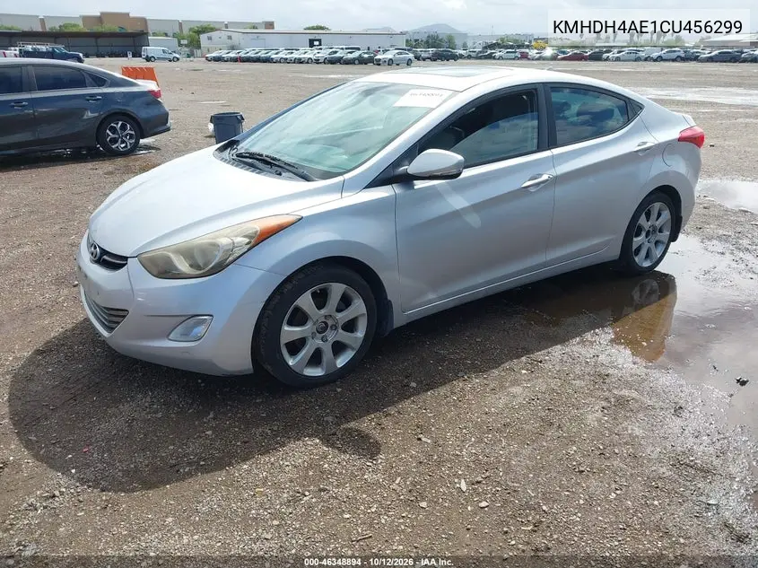 2012 HYUNDAI ELANTRA VIN KMHDH4AE1CU456299 — фото 2