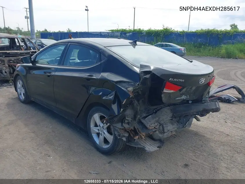 2013 HYUNDAI ELANTRA VIN 5NPDH4AEXDH285617 — фото 3