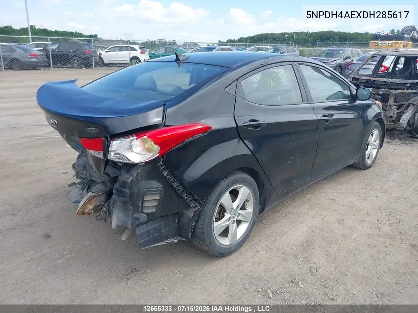 2013 HYUNDAI ELANTRA VIN 5NPDH4AEXDH285617 — фото 4