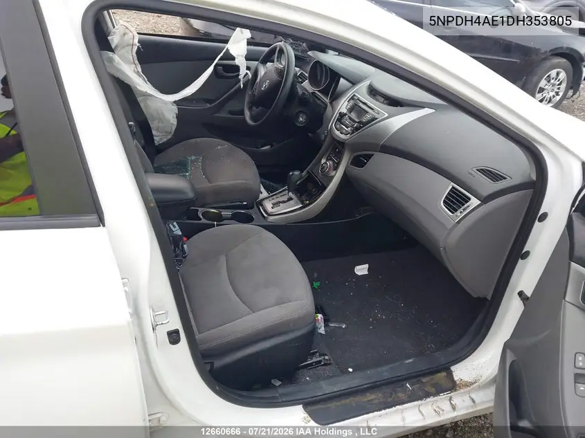 2013 HYUNDAI ELANTRA VIN 5NPDH4AE1DH353805 — фото 5