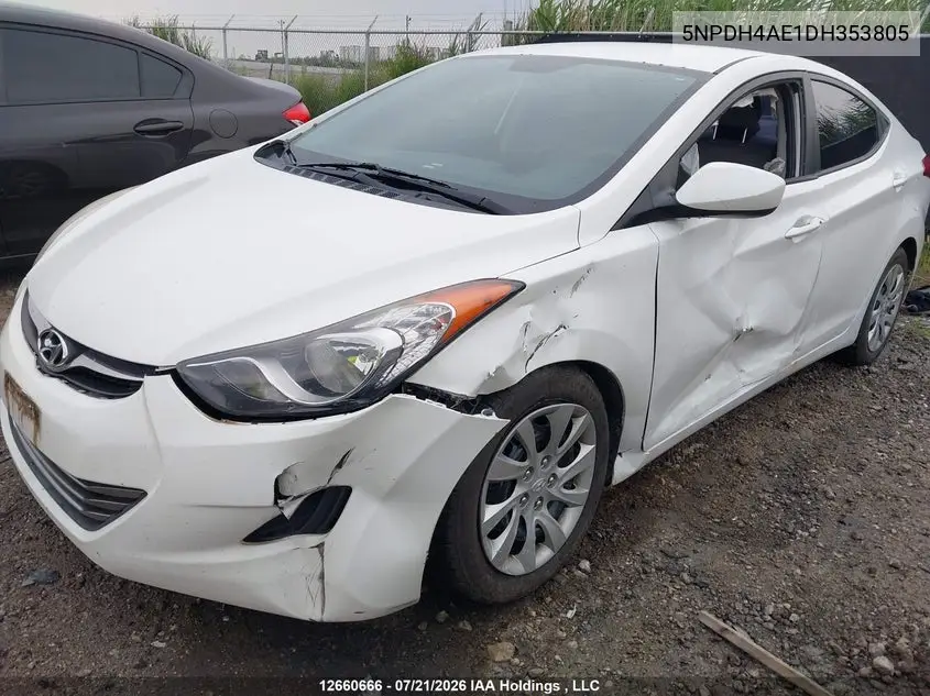 2013 HYUNDAI ELANTRA VIN 5NPDH4AE1DH353805 — фото 6