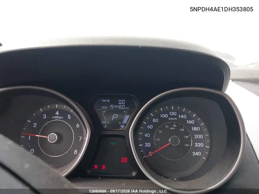 2013 HYUNDAI ELANTRA VIN 5NPDH4AE1DH353805 — фото 7