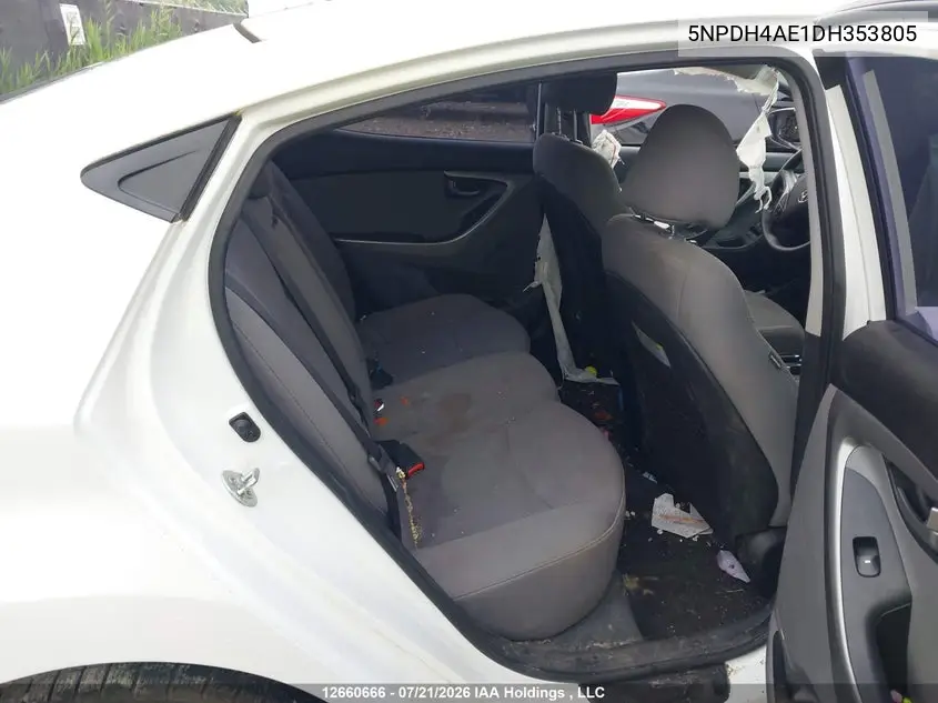 2013 HYUNDAI ELANTRA VIN 5NPDH4AE1DH353805 — фото 8