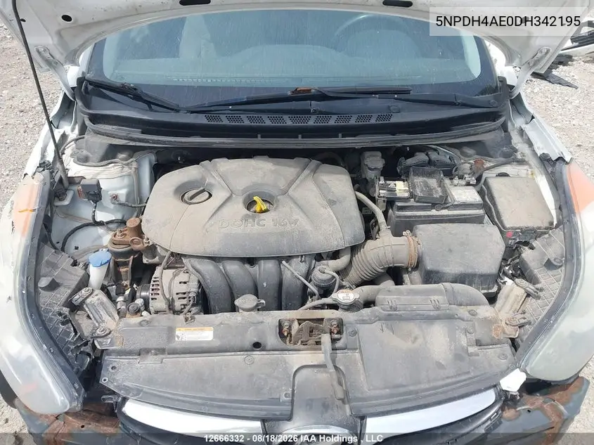 2013 HYUNDAI ELANTRA VIN 5NPDH4AE0DH342195 — фото 10