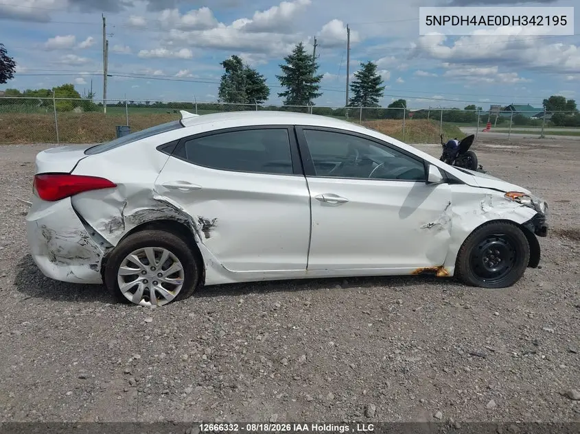 2013 HYUNDAI ELANTRA VIN 5NPDH4AE0DH342195 — фото 14