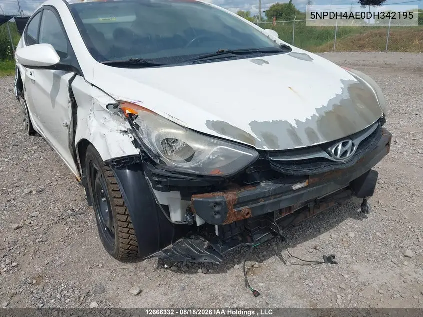 2013 HYUNDAI ELANTRA VIN 5NPDH4AE0DH342195 — фото 6