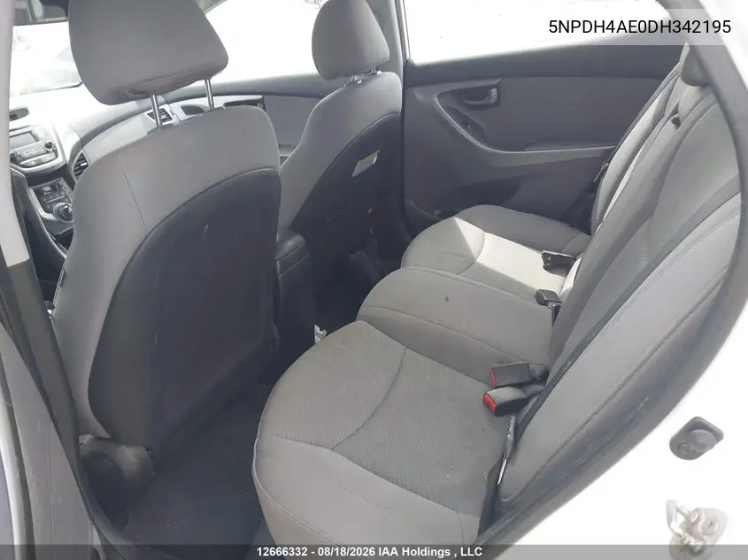2013 HYUNDAI ELANTRA VIN 5NPDH4AE0DH342195 — фото 8