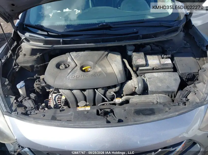 2013 HYUNDAI ELANTRA VIN KMHD35LE6DU022270 — фото 10