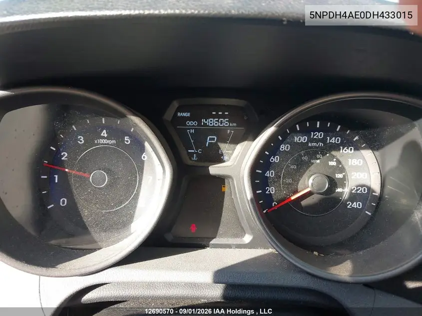 2013 HYUNDAI ELANTRA VIN 5NPDH4AE0DH433015 — фото 7