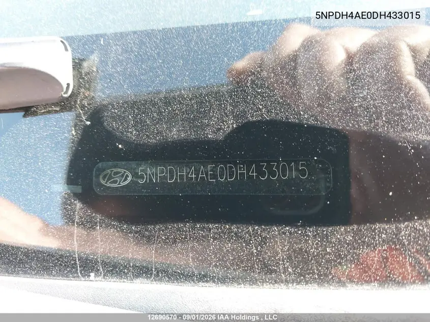 2013 HYUNDAI ELANTRA VIN 5NPDH4AE0DH433015 — фото 9