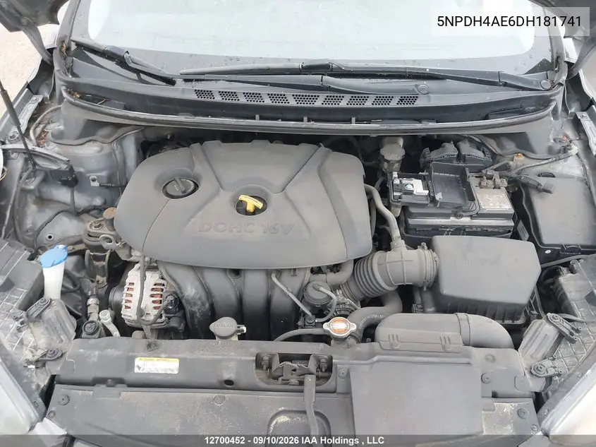 2013 HYUNDAI ELANTRA VIN 5NPDH4AE6DH181741 — фото 10