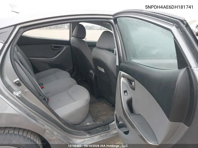 2013 HYUNDAI ELANTRA VIN 5NPDH4AE6DH181741 — фото 8