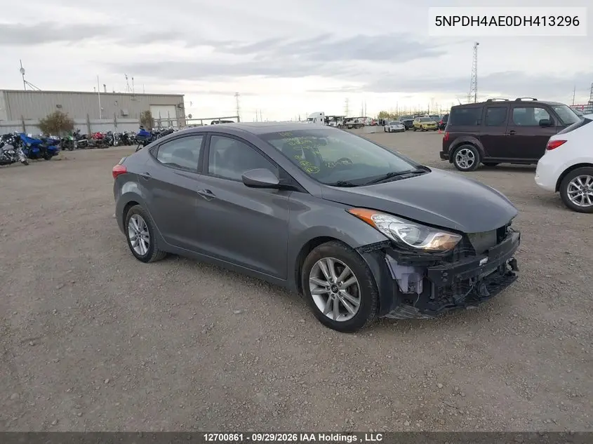 HYUNDAI ELANTRA 2013, VIN 5NPDH4AE0DH413296