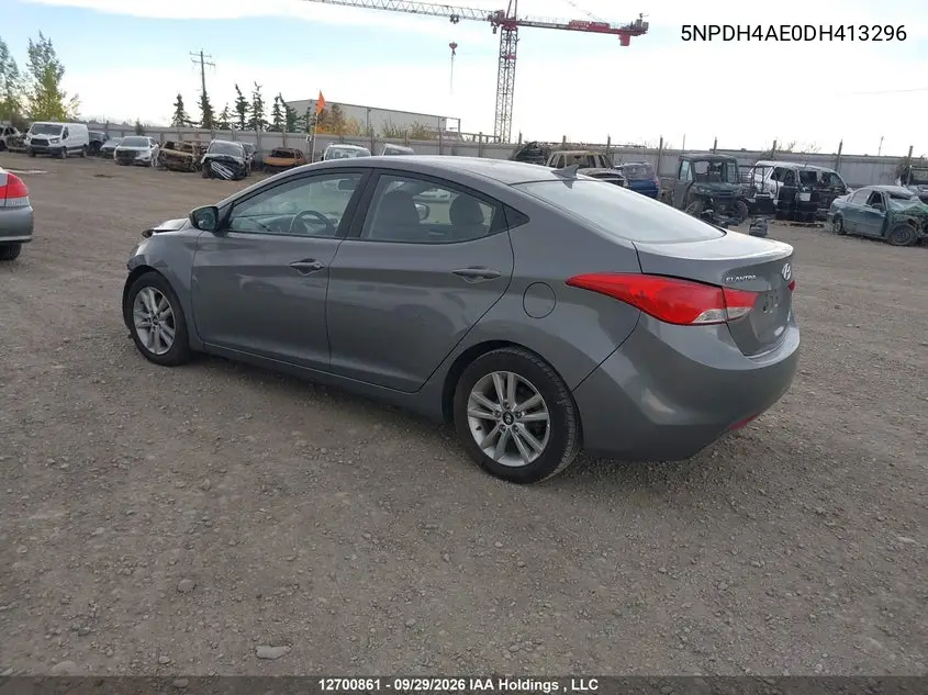 2013 HYUNDAI ELANTRA VIN 5NPDH4AE0DH413296 — фото 3