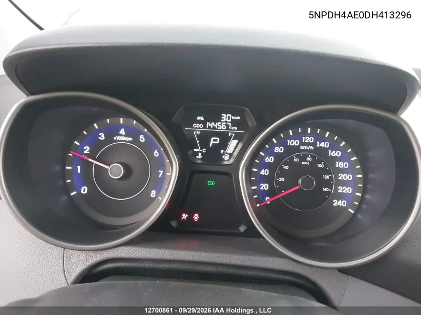 2013 HYUNDAI ELANTRA VIN 5NPDH4AE0DH413296 — фото 7