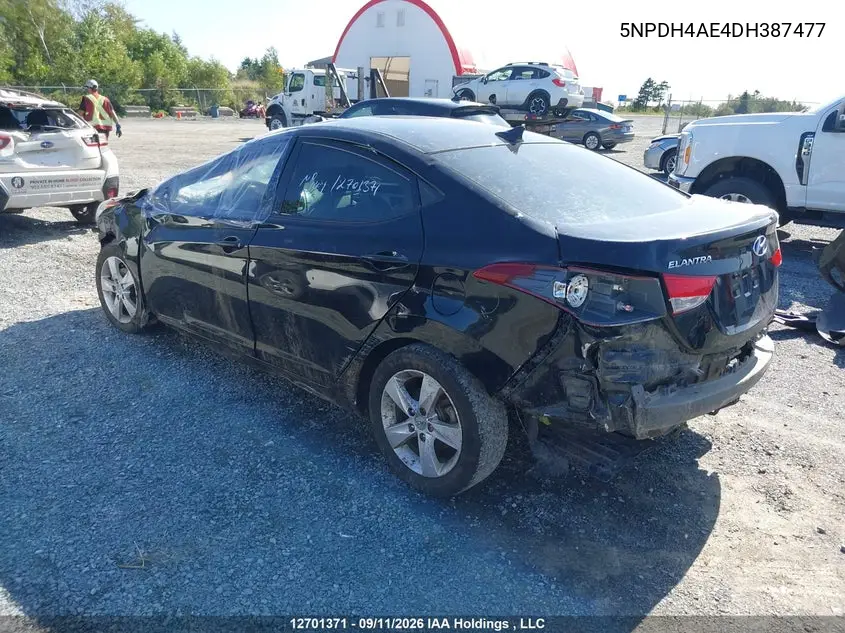 2013 HYUNDAI ELANTRA VIN 5NPDH4AE4DH387477 — фото 3