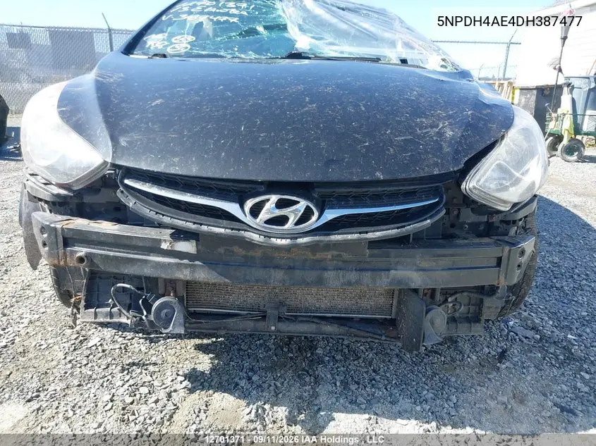 2013 HYUNDAI ELANTRA VIN 5NPDH4AE4DH387477 — фото 6