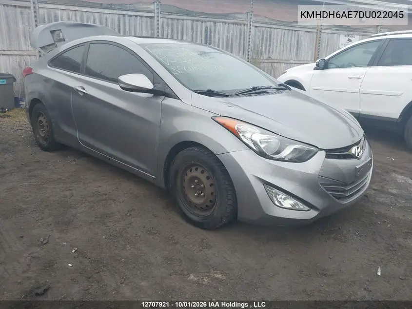 HYUNDAI ELANTRA 2013, VIN KMHDH6AE7DU022045