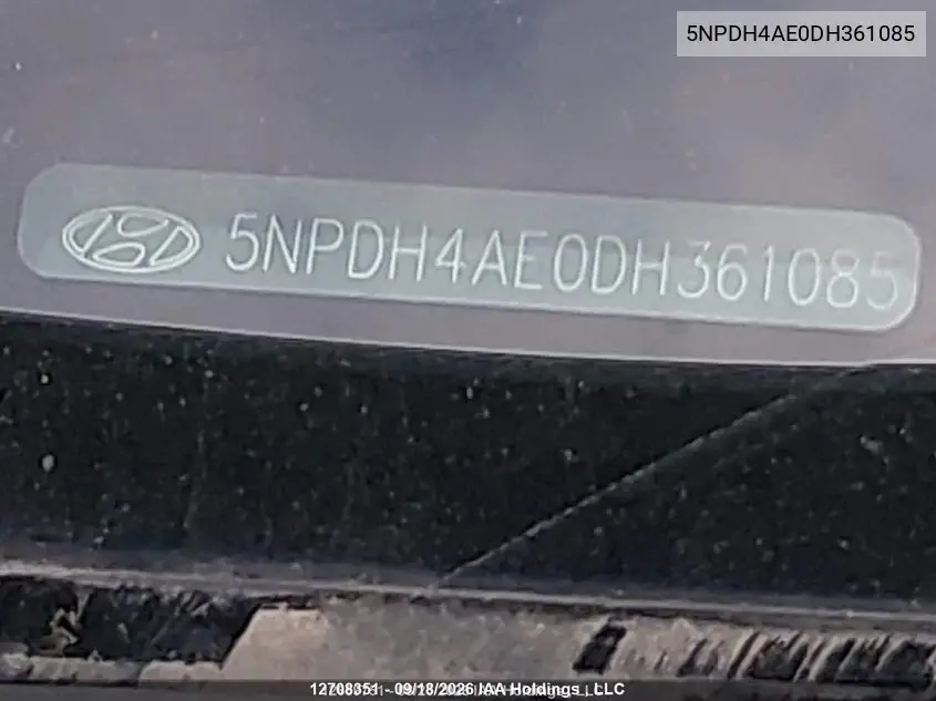 2013 HYUNDAI ELANTRA VIN 5NPDH4AE0DH361085 — фото 20
