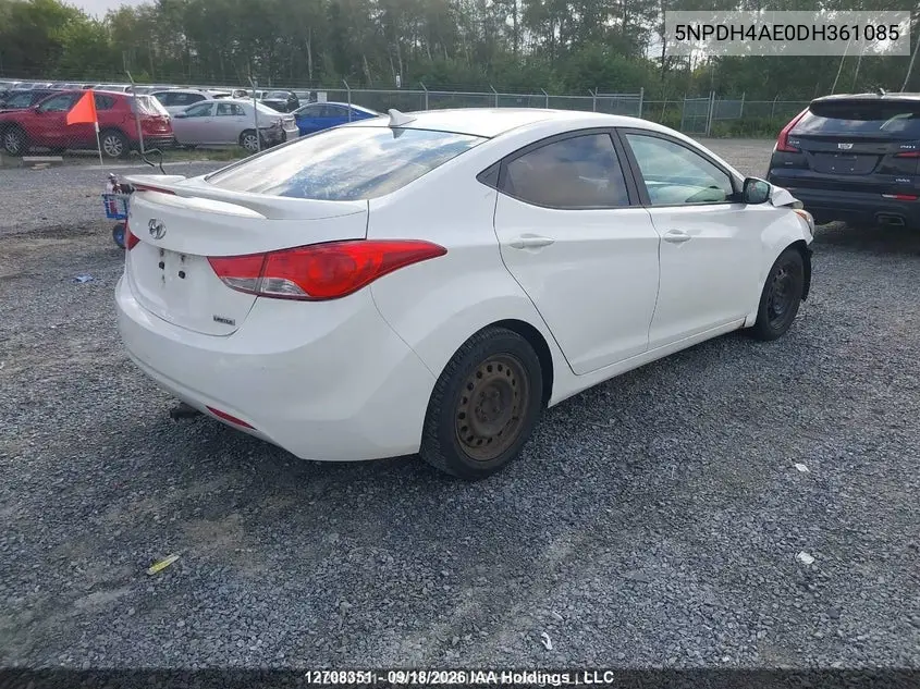 2013 HYUNDAI ELANTRA VIN 5NPDH4AE0DH361085 — фото 4
