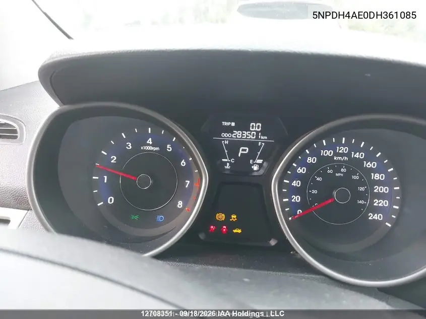 2013 HYUNDAI ELANTRA VIN 5NPDH4AE0DH361085 — фото 7