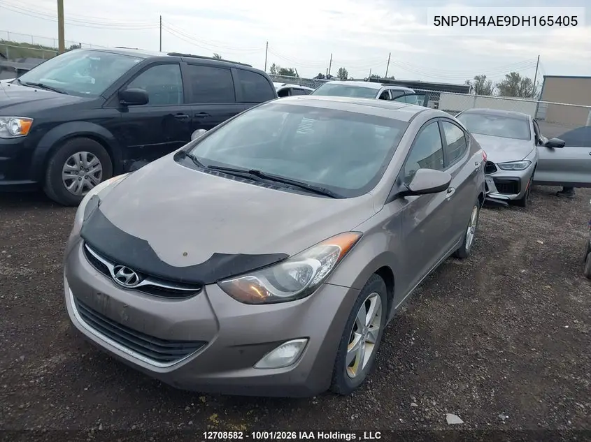 2013 HYUNDAI ELANTRA VIN 5NPDH4AE9DH165405 — фото 2