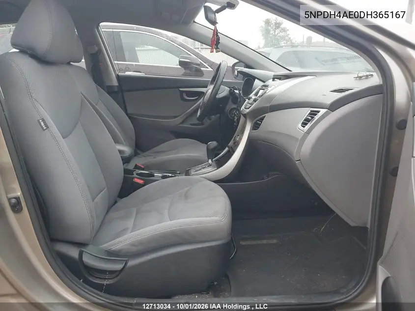 2013 HYUNDAI ELANTRA VIN 5NPDH4AE0DH365167 — фото 5