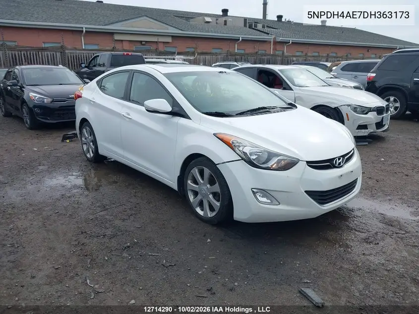 HYUNDAI ELANTRA 2013, VIN 5NPDH4AE7DH363173