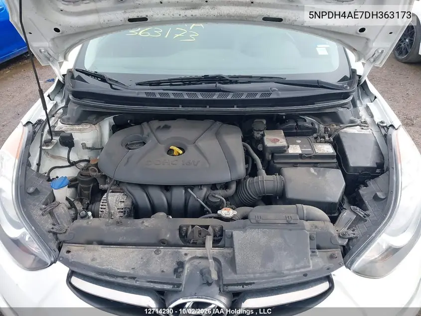2013 HYUNDAI ELANTRA VIN 5NPDH4AE7DH363173 — фото 10