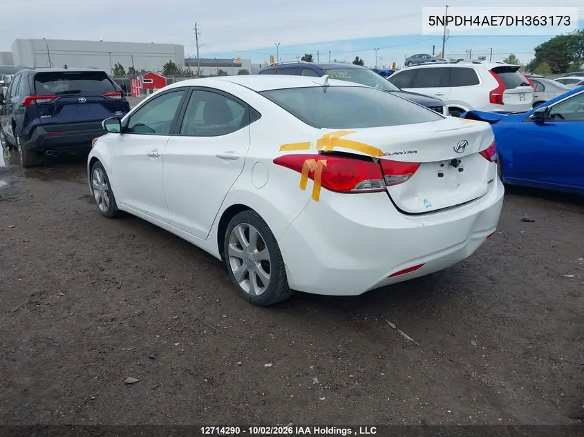 2013 HYUNDAI ELANTRA VIN 5NPDH4AE7DH363173 — фото 3
