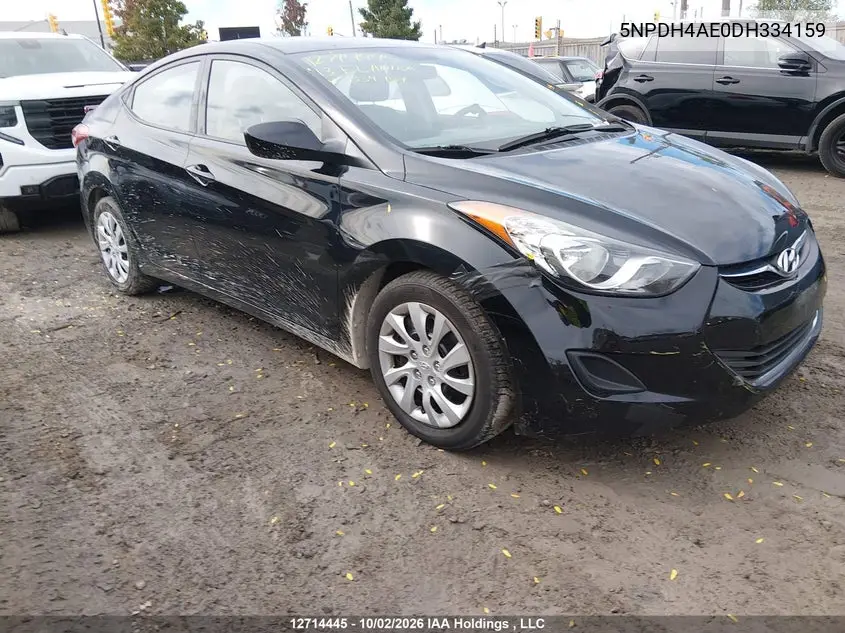 HYUNDAI ELANTRA 2013, VIN 5NPDH4AE0DH334159