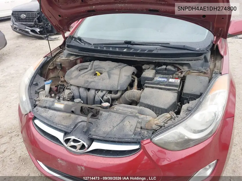 2013 HYUNDAI ELANTRA VIN 5NPDH4AE1DH274800 — фото 10