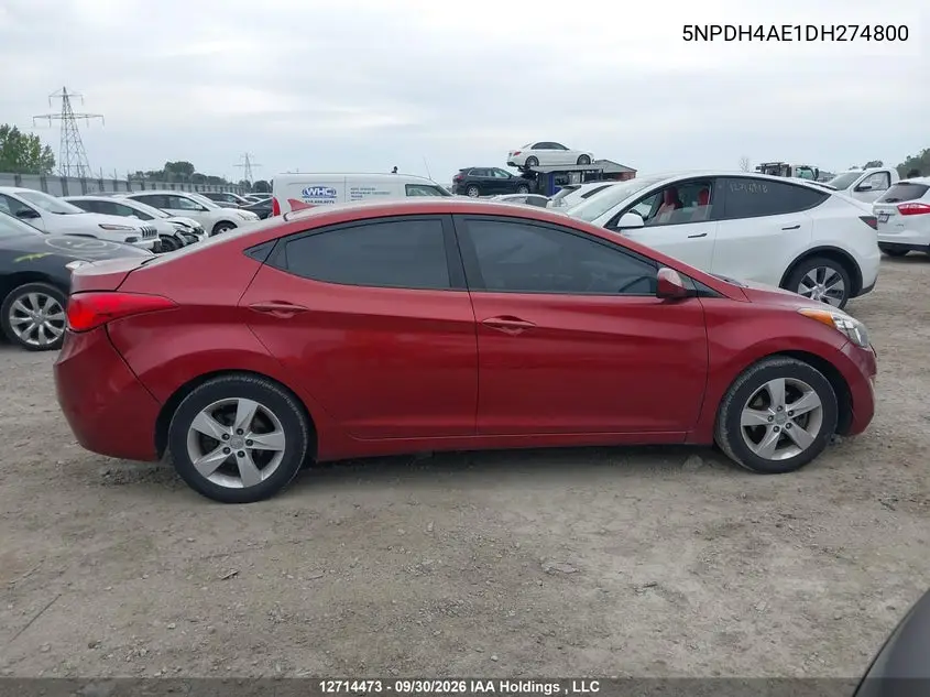 2013 HYUNDAI ELANTRA VIN 5NPDH4AE1DH274800 — фото 13
