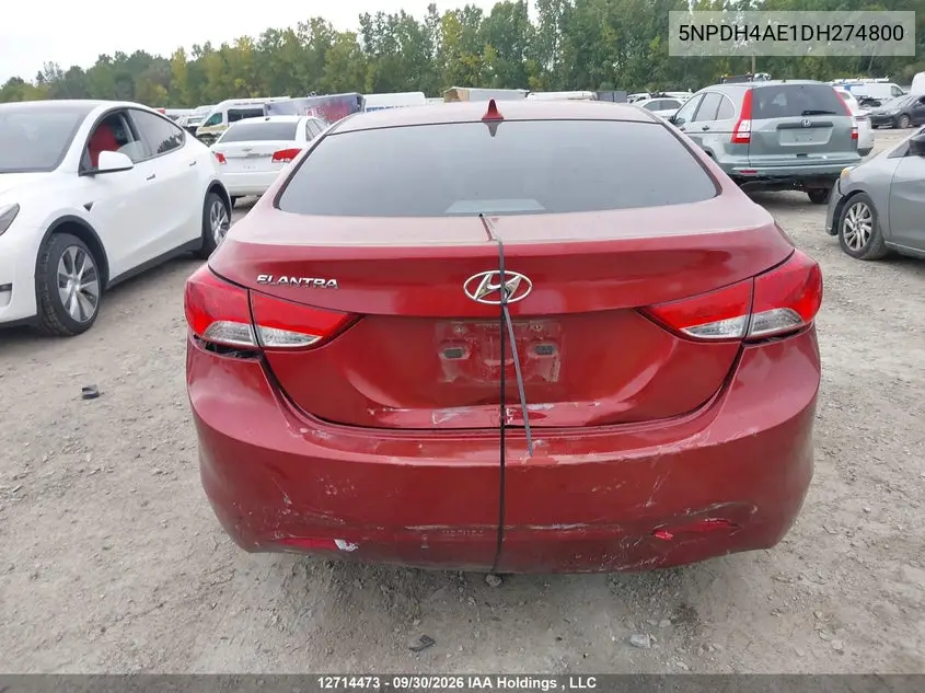 2013 HYUNDAI ELANTRA VIN 5NPDH4AE1DH274800 — фото 16