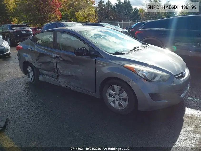 HYUNDAI ELANTRA 2013, VIN 5NPDH4AE6DH438199